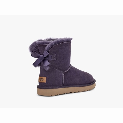 Botas UGG Mini Bailey Bow II Mulher Roxo Escuro | PT-MDJWH